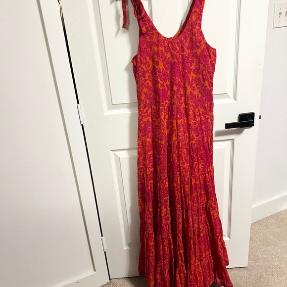 Free People Kikas Printed Cotton Midi Dress size L - www.mordernwear.com